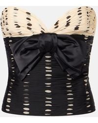 Valentino - Plusdepois Bow-Detail Silk Chiffon Top - Lyst