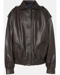 Blazé Milano - Charlie Leather Bomber Jacket - Lyst