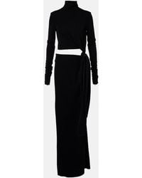 Sportmax - Cutout Jersey Maxi Dress - Lyst