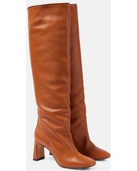 Souliers Martinez - Roberta Leather Knee-High Boots - Lyst
