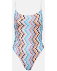 Missoni - Zigzag Lame Swimsuit - Lyst