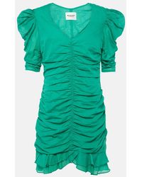Isabel Marant - Sireny Draped Cotton Minidress - Lyst