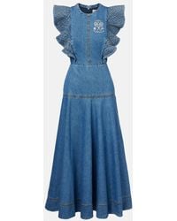 ALÉMAIS - Vestido Largo Stephi De Denim - Lyst