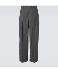 Calvin Klein - Baxter Checked Cotton Wide-Leg Pants - Lyst