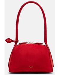 Alaïa - Le Bouledogue Small Suede Shoulder Bag - Lyst