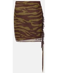 The Attico - Zebra-Print Cotton Muslin Beach Cover-Up - Lyst