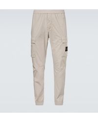 Stone Island - Compass Cotton-Blend Cargo Pants - Lyst
