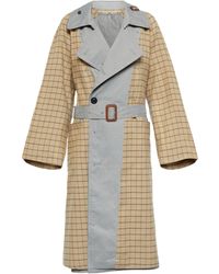 Save 60% Maison Margiela Other Materials Trench Coat in Blue Womens Clothing Coats Raincoats and trench coats 