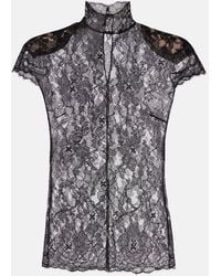 Valentino Garavani - Cotton-Blend Top - Lyst