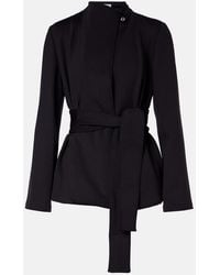 Max Mara - Blazer Talamo De Jersey Con Cinturon - Lyst