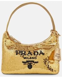 Prada - Re-Edition 2000 Mini Sequined Shoulder Bag - Lyst