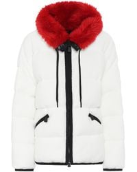 Womens Jackets 3 MONCLER GRENOBLE Jackets 3 MONCLER GRENOBLE Logo Faux Fur Jacket in Red 