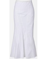 FFORME - Ora Cotton Poplin Midi Skirt - Lyst