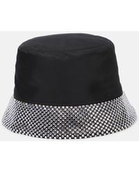 Prada - Verzierter Hut aus Re-Nylon - Lyst