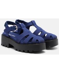 Miu Miu - Platform Slingback Sandals - Lyst