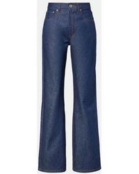 Ami Paris - Mid-Rise Straight Jeans - Lyst