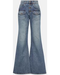 Balmain - High-Rise Flared Jeans - Lyst
