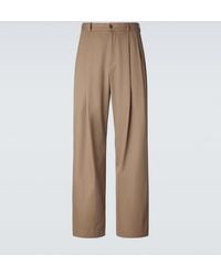 The Row - Tibor Cotton And Cashmere Wide-Leg Pants - Lyst