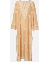Juliet Dunn - Bestickter Kaftan Aus Seide - Lyst