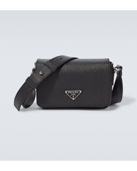 Prada - Logo Saffiano Leather Shoulder Bag - Lyst