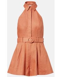 Zimmermann - Awaken Belted Linen Romper - Lyst