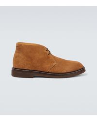 Brunello Cucinelli - Suede Ankle Boots - Lyst