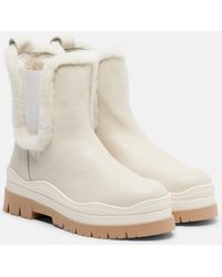 Bogner - Arosa Shearling-Lined Leather Ankle Boots - Lyst