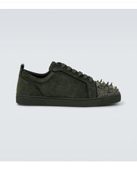 Christian Louboutin - Sneakers Louis Junior Spikes Aus Veloursleder - Lyst