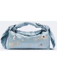 Erdem - Bloom E/W Satin Top-Handle Bag - Lyst