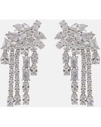 Self-Portrait - Crystal-Embellished Drop Earrings - Lyst