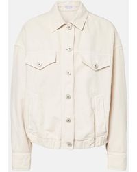Brunello Cucinelli - Monili Beaded Cotton And Linen Jacket - Lyst