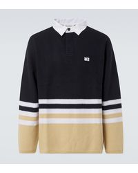 Wales Bonner - Cypher Striped Wool Polo Sweater - Lyst
