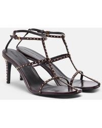KHAITE - Cage Studded Leather Sandals - Lyst