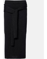 Lemaire - Wool-Blend Midi Skirt - Lyst