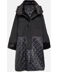 Junya Watanabe - Mantel Mit Faux Shearling - Lyst
