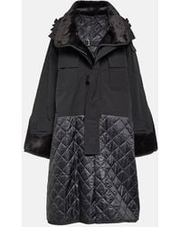 Junya Watanabe - Quilted Faux Shearling-lined Coat - Lyst