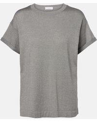 Brunello Cucinelli - Cashmere And Silk-Blend T-Shirt - Lyst