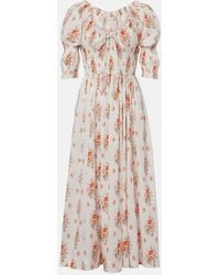 Doen - Midikleid Ischia Aus Baumwolle - Lyst