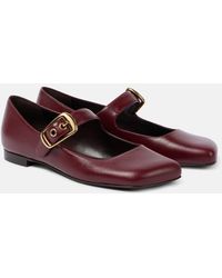 Chloé - Polly Leather Mary Jane Flats - Lyst