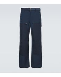 Sacai - Belted Wide-Leg Pants - Lyst