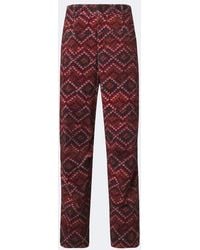 Dries Van Noten - Printed Cotton Corduroy Straight Pants - Lyst