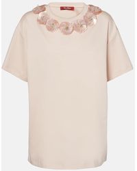 Max Mara - Gennaio Embellished Jersey Top - Lyst