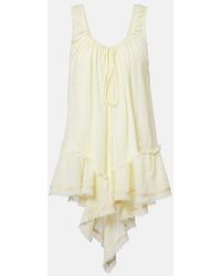 The Attico - Ruffled Cotton Minidress - Lyst