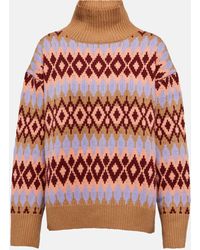 Jardin Des Orangers - Intarsia Wool And Cashmere Turtleneck Sweater - Lyst