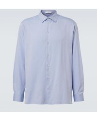 The Row - Paxon Silk Poplin Jacquard Shirt - Lyst