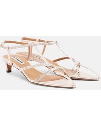 Jil Sander - Cage Crystal-Embellished Leather Sandals - Lyst