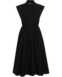 Co. Essentials Tton-blend Midi Dress - Black