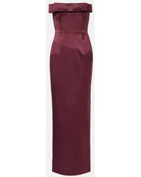 The New Arrivals Ilkyaz Ozel - Sisu Bow-Detail Satin Gown - Lyst