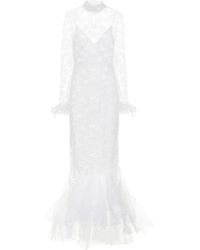 Alessandra Rich BRIDAL Robe aus Spitze - Weiß