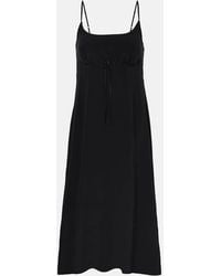 Simone Rocha - Bow-Detail Crepe De Chine Slip Dress - Lyst